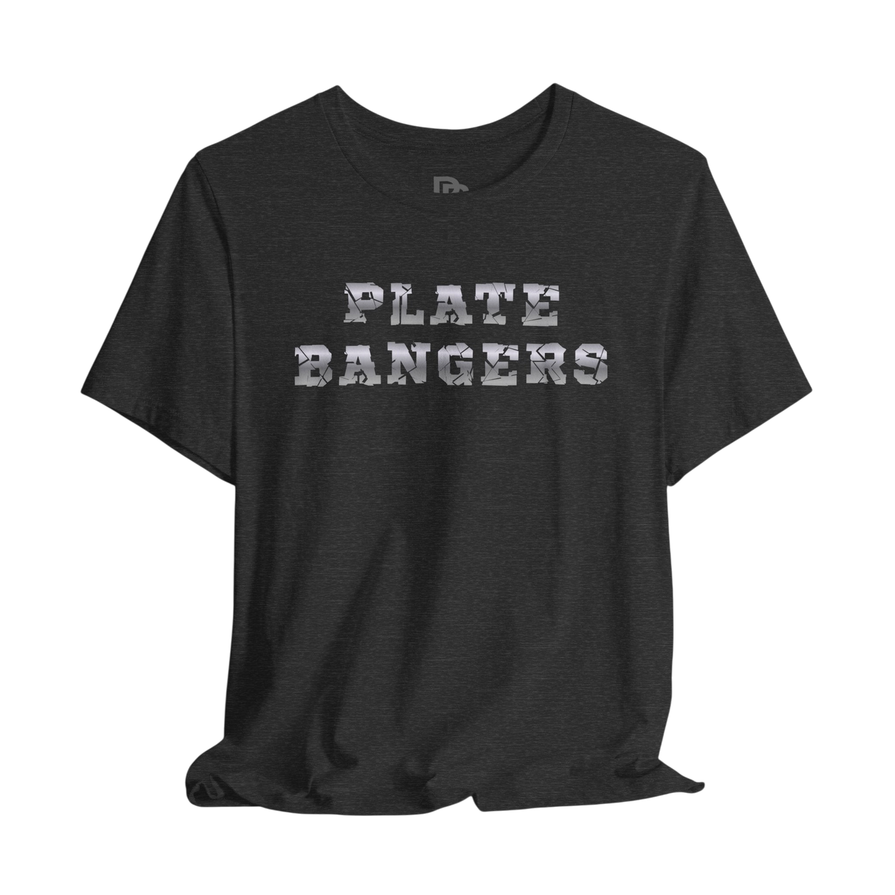 Printify Plate Bangers Tee featuring inspirational "Built From What Tried to Break Me" graphic on a casual T-shirt.