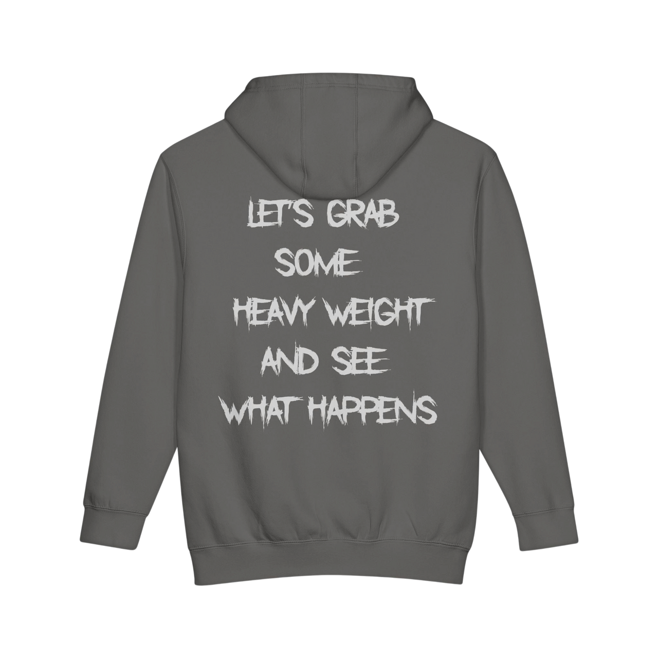 Heavy weight minimal gym hoodie by Printify, pullover style, showing a comfortable, solid-colored hoodie with a relaxed fit.