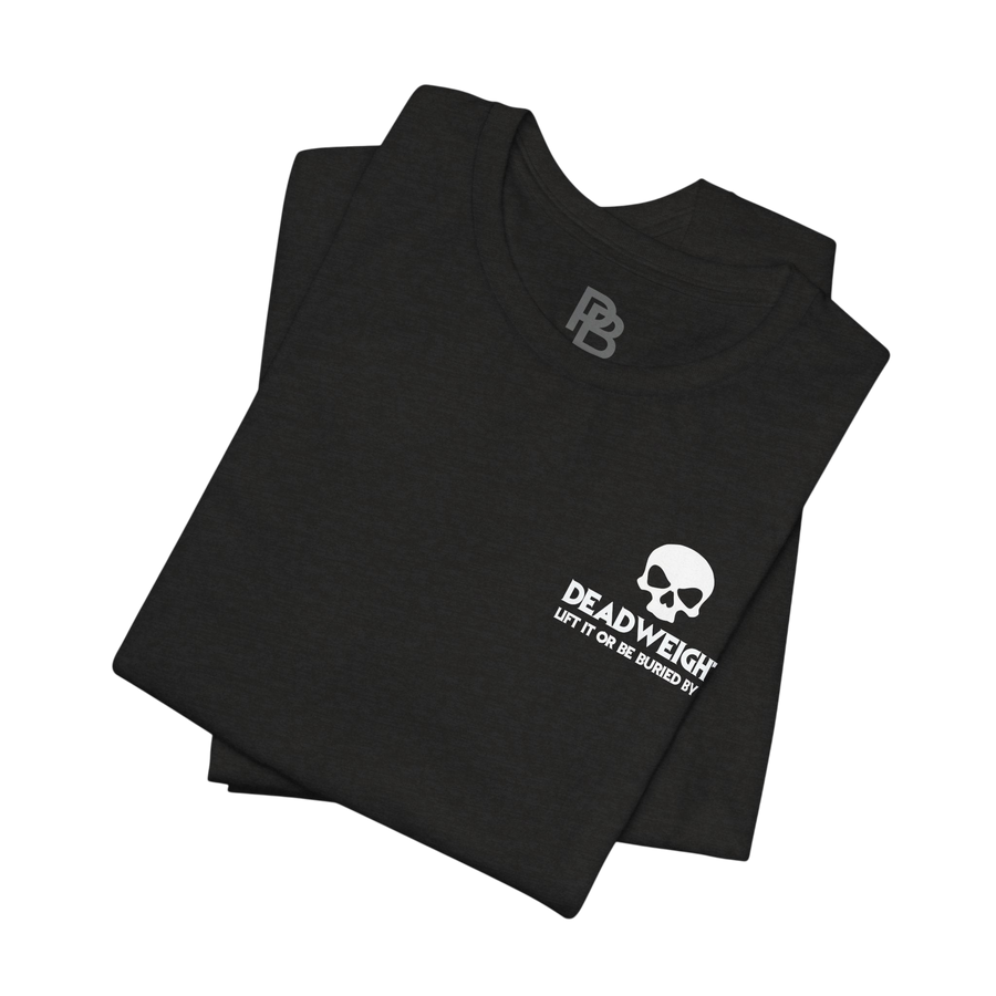 Printify Gym T-Shirt featuring "Sets Many Reps More Excuses None" motivational slogan, casual athletic wear for workouts.