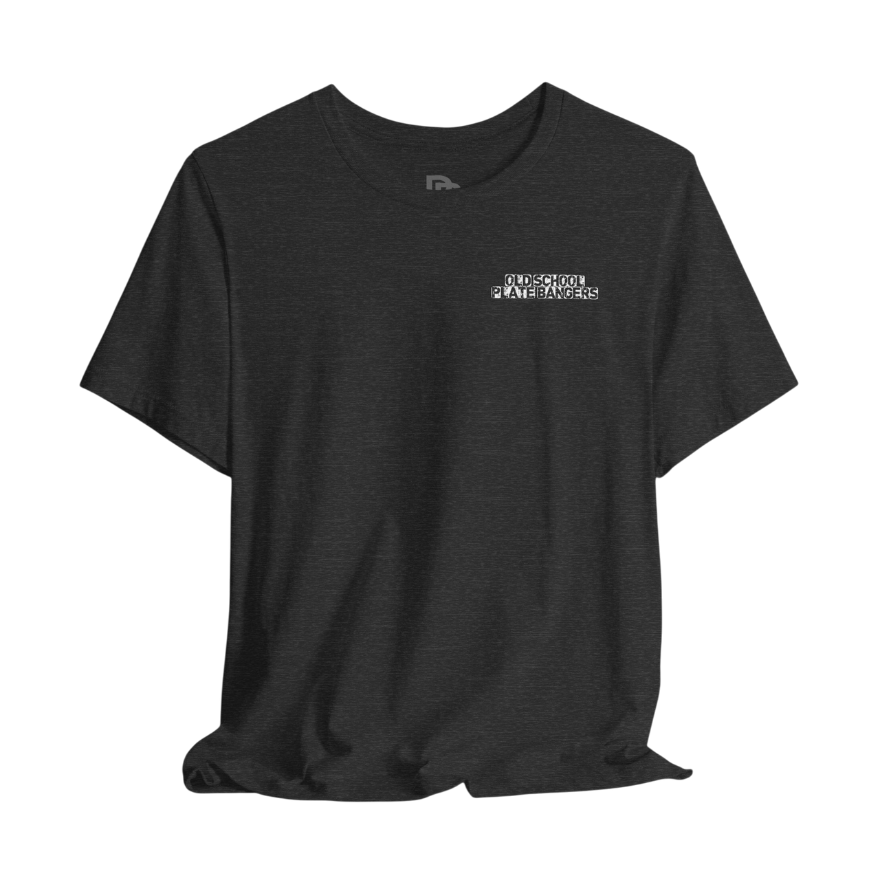 Printify motivation gym T-shirt featuring "Bang the Iron" and "Break the Mold" slogan, shown on a model's upper body.