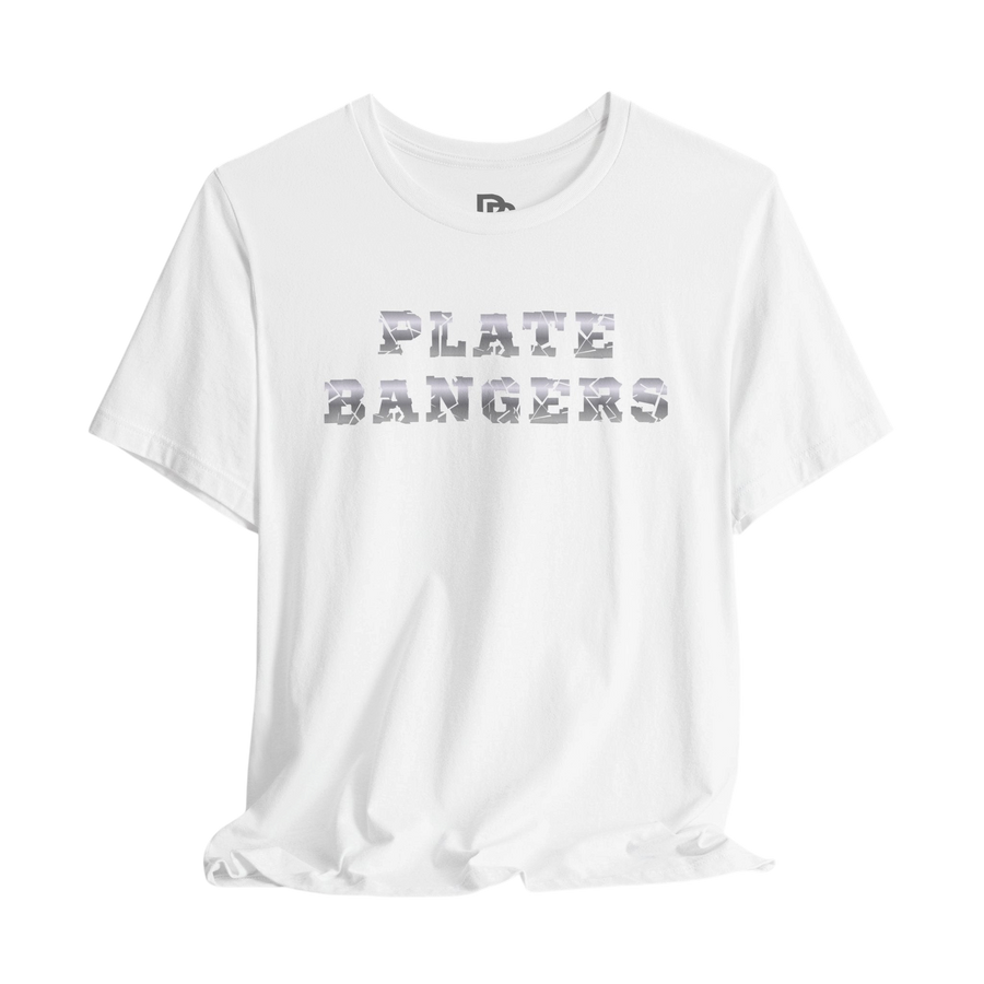 Printify Plate Bangers Tee featuring an inspirational graphic with the quote "Built From What Tried to Break Me" on a casual T-shirt.