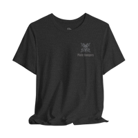 Blood, Sweat & Respect weightlifting T-shirt by Printify featuring bold text and athletic design on a black fabric.