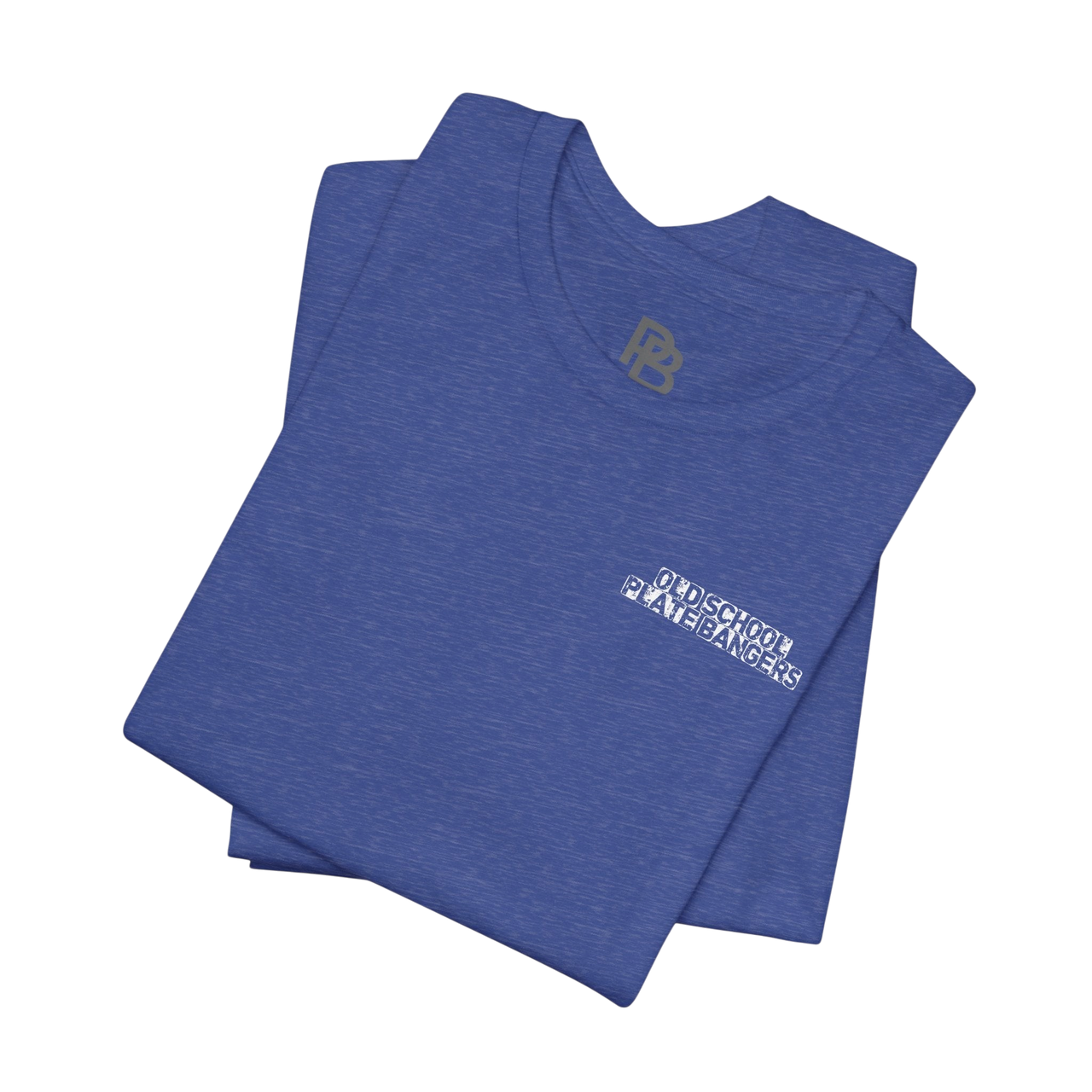 Printify motivational gym T-shirt featuring "Bang the Iron Break the Mold" design, casual fit, and bold typography on front.