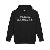 Gray Plate Bangers Hoodie by Printify featuring 