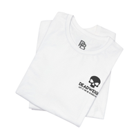 Black Deadweight Skull graphic T-shirt by Printify featuring a bold skull design on soft cotton fabric.