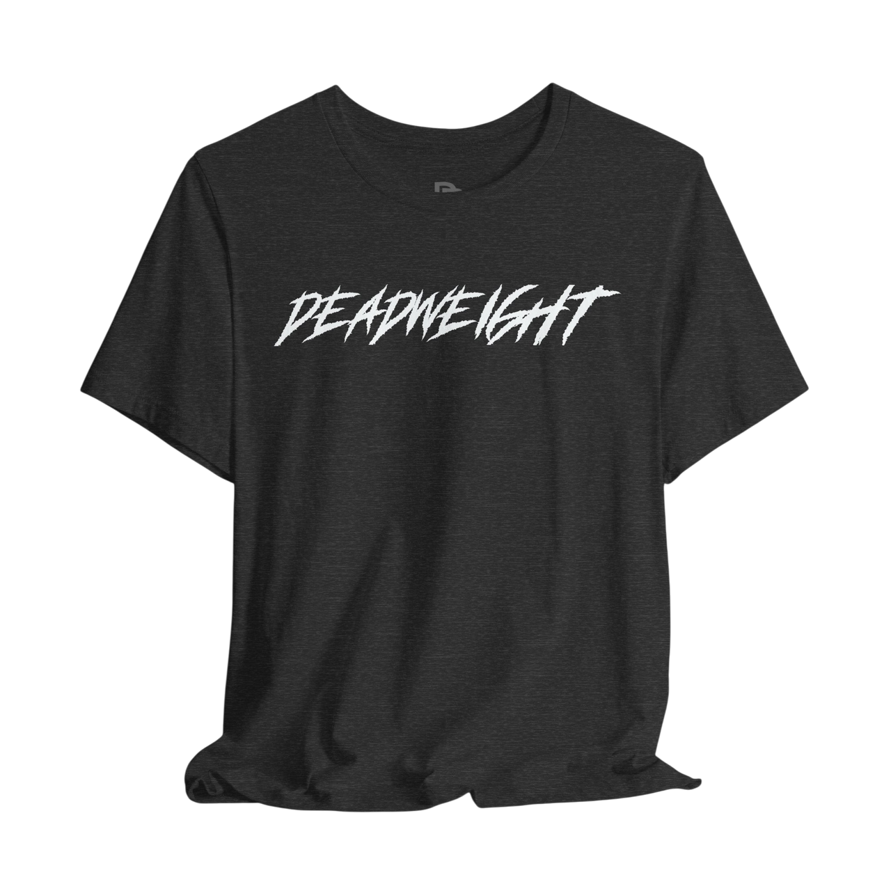 Black Deadweight Lift It or Be Buried weightlifting T-shirt by Printify featuring bold white text and athletic fit.