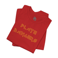 Printify Bang the Iron weightlifting gym T-shirt with bold graphic design, perfect for strength training enthusiasts.