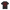 Black graphic T-shirt with skull logo and 