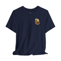 Broken plate weightlifting T-shirt by Plate Bangers featuring a graphic design on a Printify T-shirt.