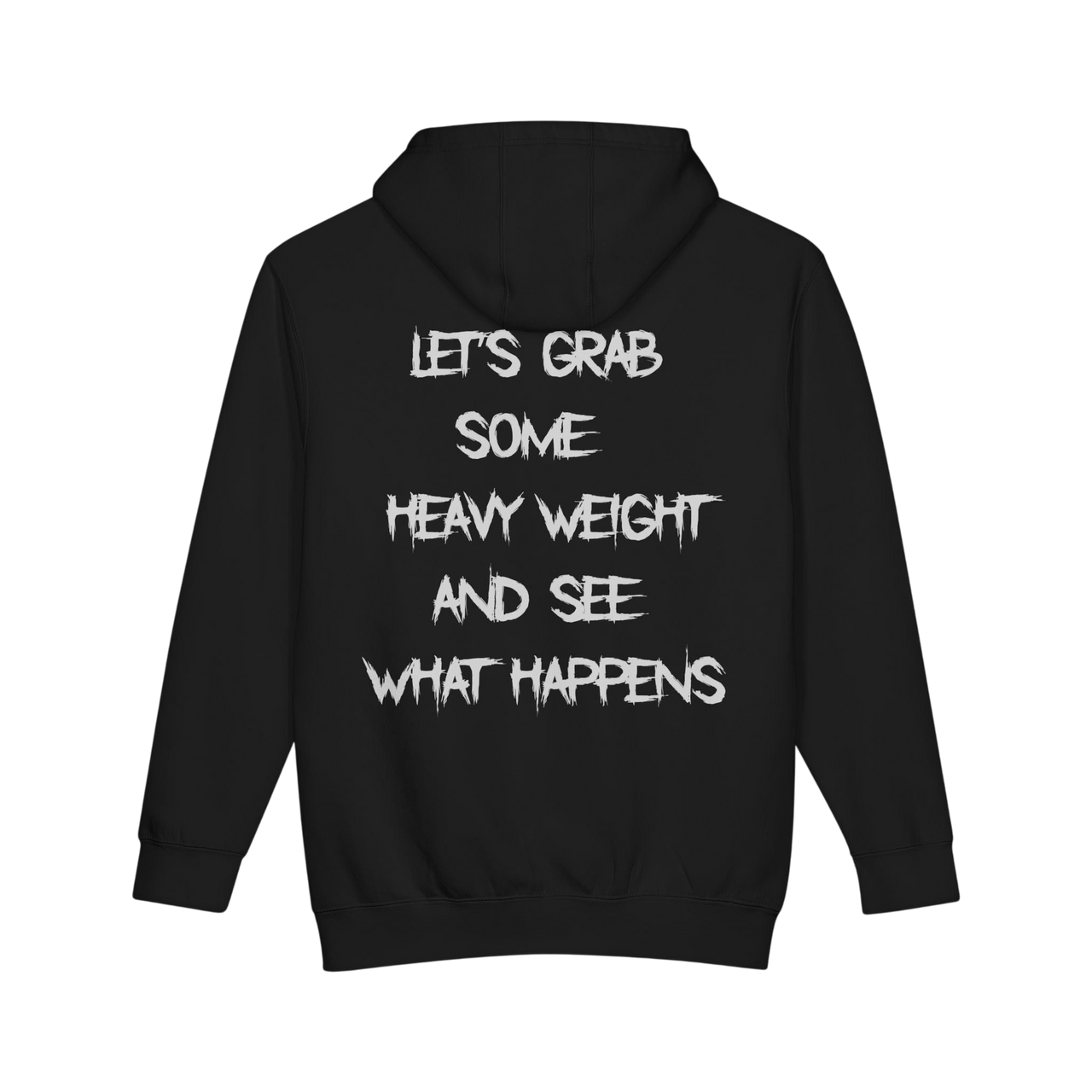 Printify heavy weight minimal gym hoodie pullover in neutral color, featuring a simple, comfortable design for workout wear.