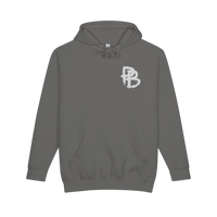 Heavy weight minimal gym hoodie by Printify, pullover style with a clean, simple design and comfortable fit for workout wear.