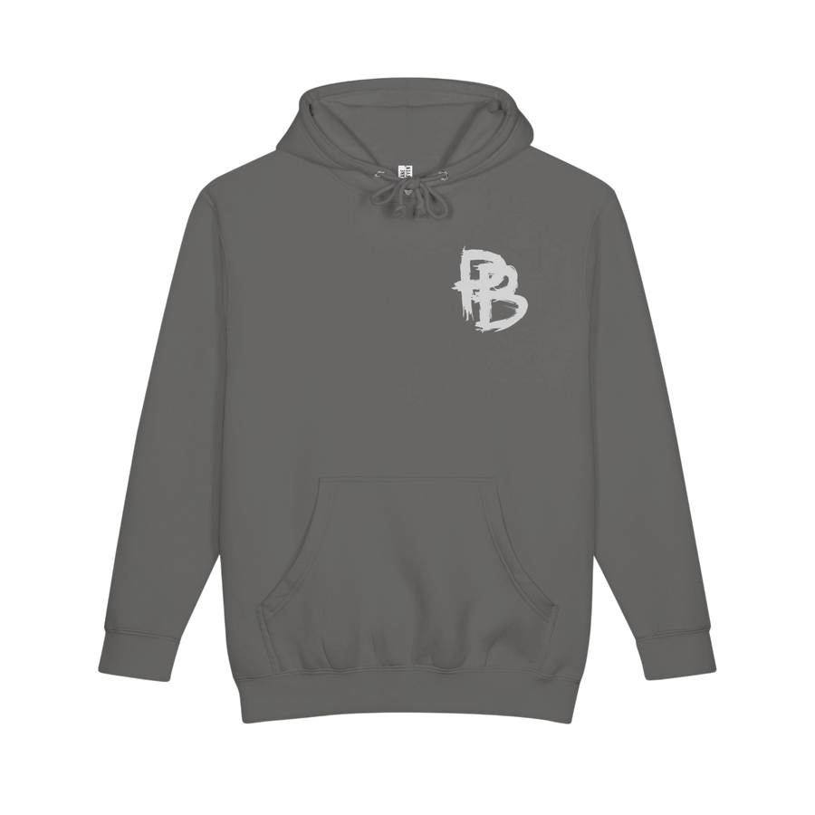 Heavy weight minimal gym hoodie by Printify, pullover style with a clean, simple design and comfortable fit for workout wear.