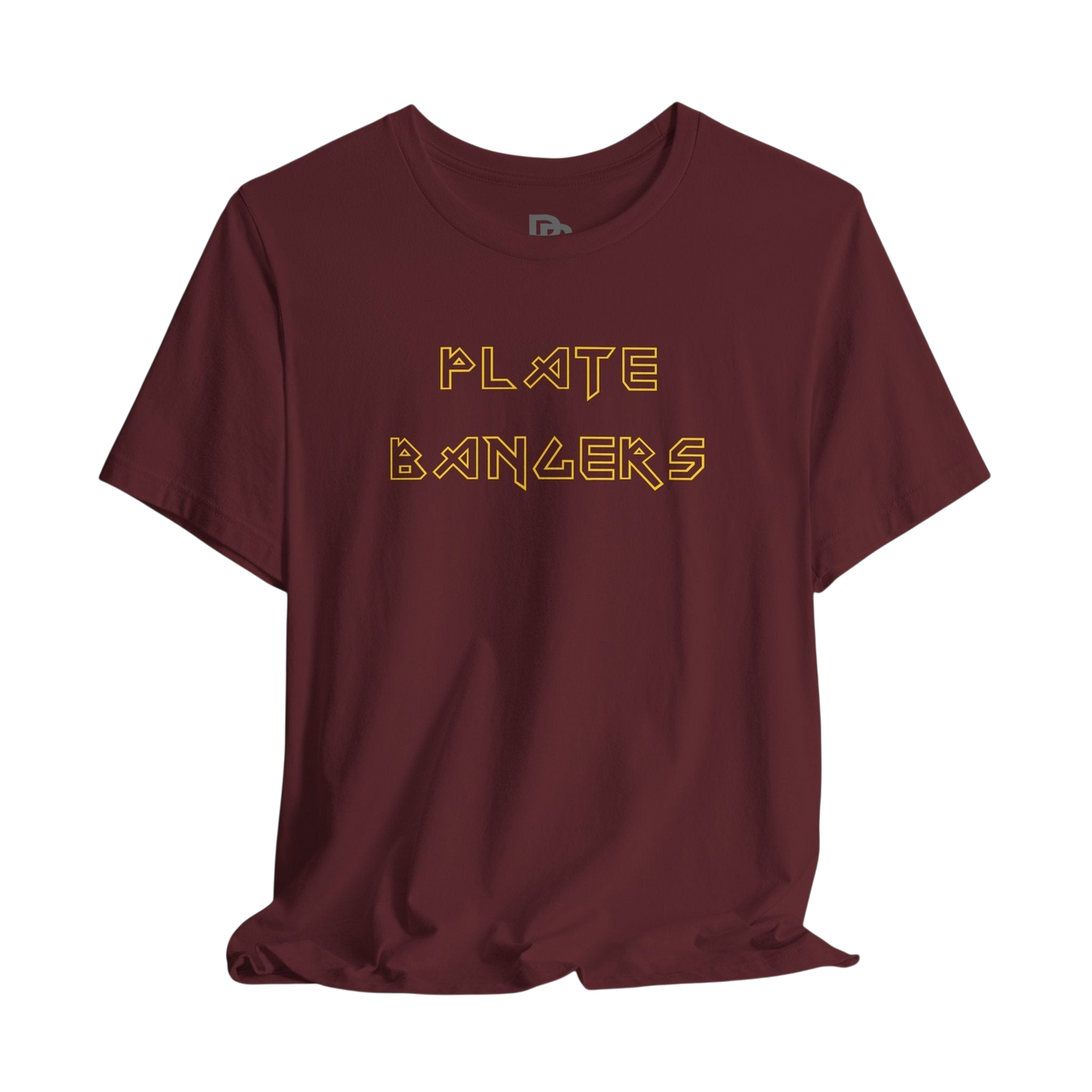 Printify Bang the Iron Break the Mold weightlifting gym T-shirt featuring bold graphic design on a comfortable athletic tee.