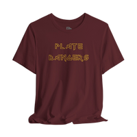 Printify Bang the Iron Break the Mold weightlifting gym T-shirt featuring bold graphic design on a comfortable athletic tee.