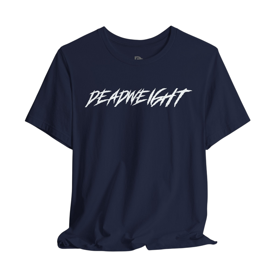 Black Lift It or Be Buried weightlifting T-shirt by Deadweight, featuring bold printed slogan on front.