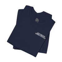 Printify Plate Bangers Bang the Iron T-Shirt featuring bold motivational gym slogan in black print on white fabric.