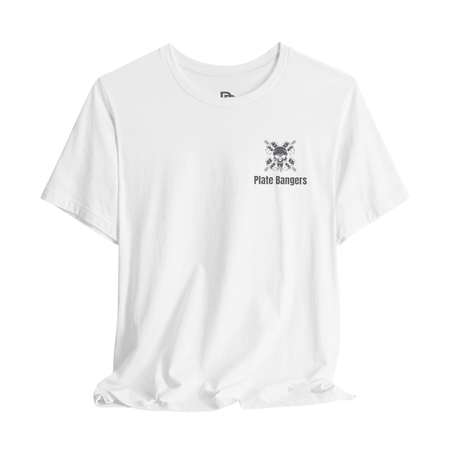Blood, Sweat & Respect weightlifting T-shirt by Printify featuring bold text design on a black cotton T-shirt.