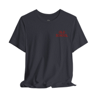 Old School Plate Bangers weightlifting T-shirt by Printify featuring a vintage-inspired gym design on a comfortable cotton tee.