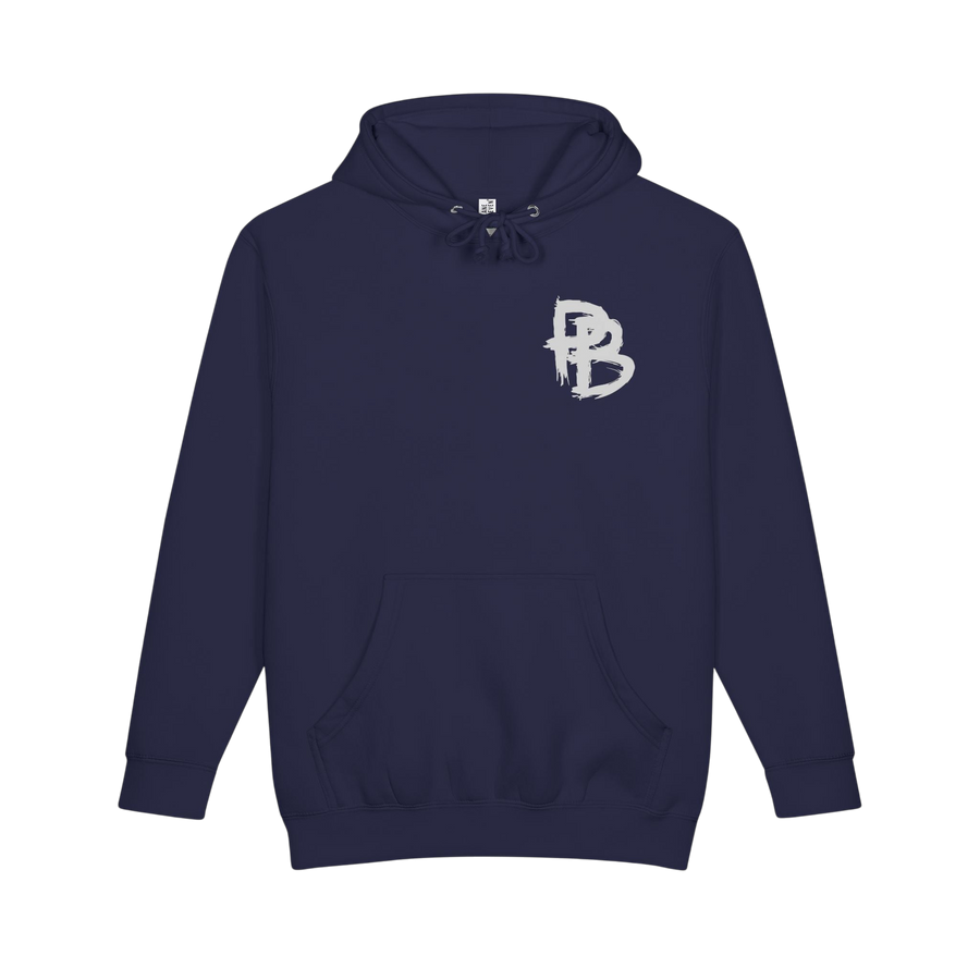 Heavy weight minimal gym hoodie pullover by Printify, featuring a sleek design and comfortable fit for workout and casual wear.