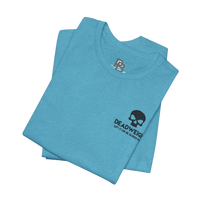 Black Deadweight Skull Graphic T-Shirt by Printify featuring a bold skull illustration on the front.