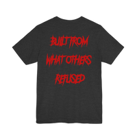 Black T-shirt with skull graphic and 