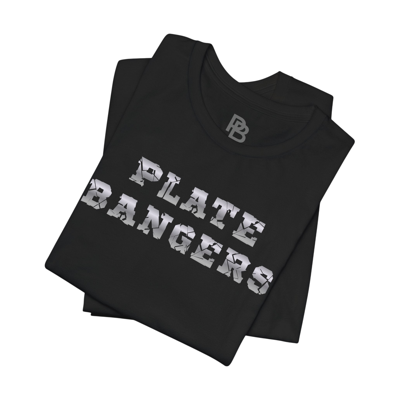 Black T-shirt with inspirational graphic text "Built From What Tried to Break Me" on the front, casual style, Printify brand.