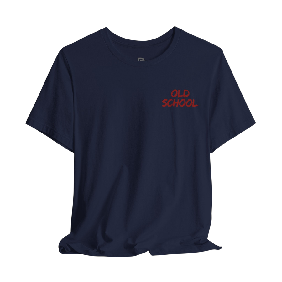Old School Plate Bangers weightlifting T-shirt by Printify, featuring vintage-style gym graphic on a comfortable fabric shirt.