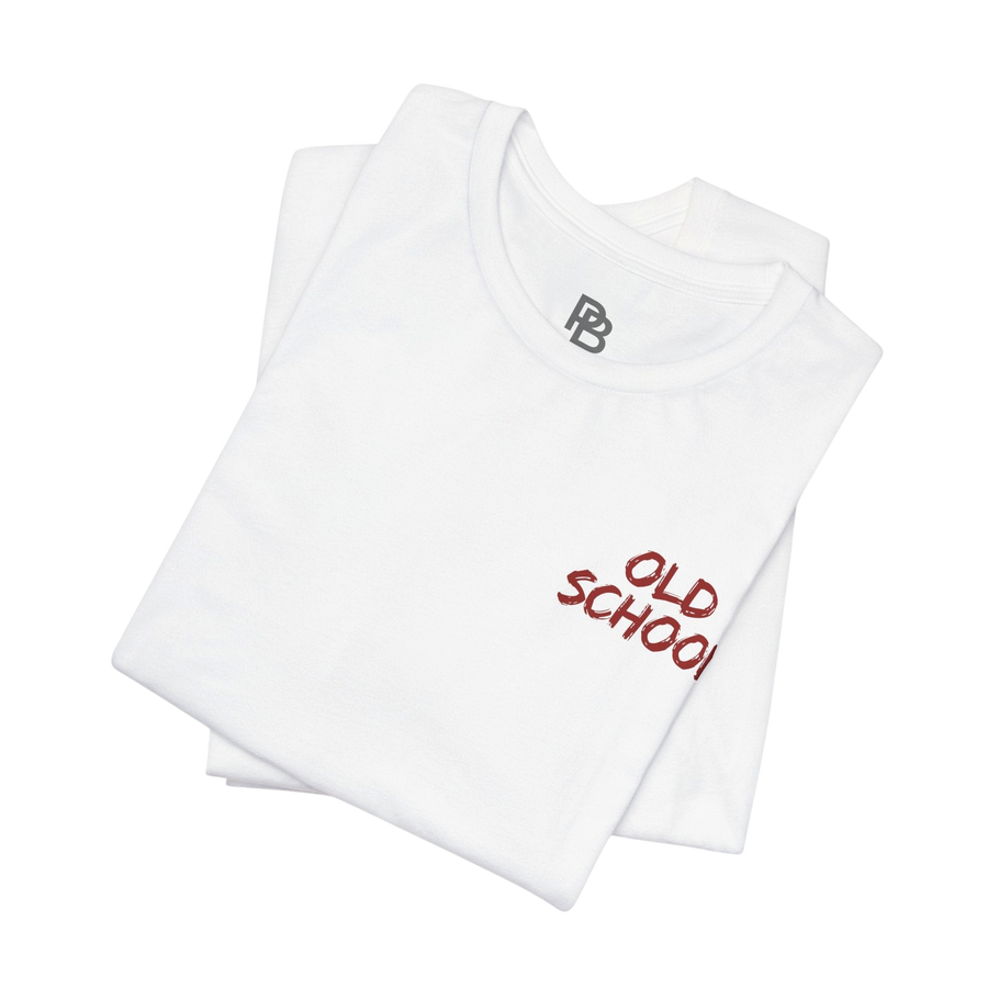 Old School Plate Bangers weightlifting T-shirt by Printify, featuring vintage-style gym graphic on comfortable cotton fabric.