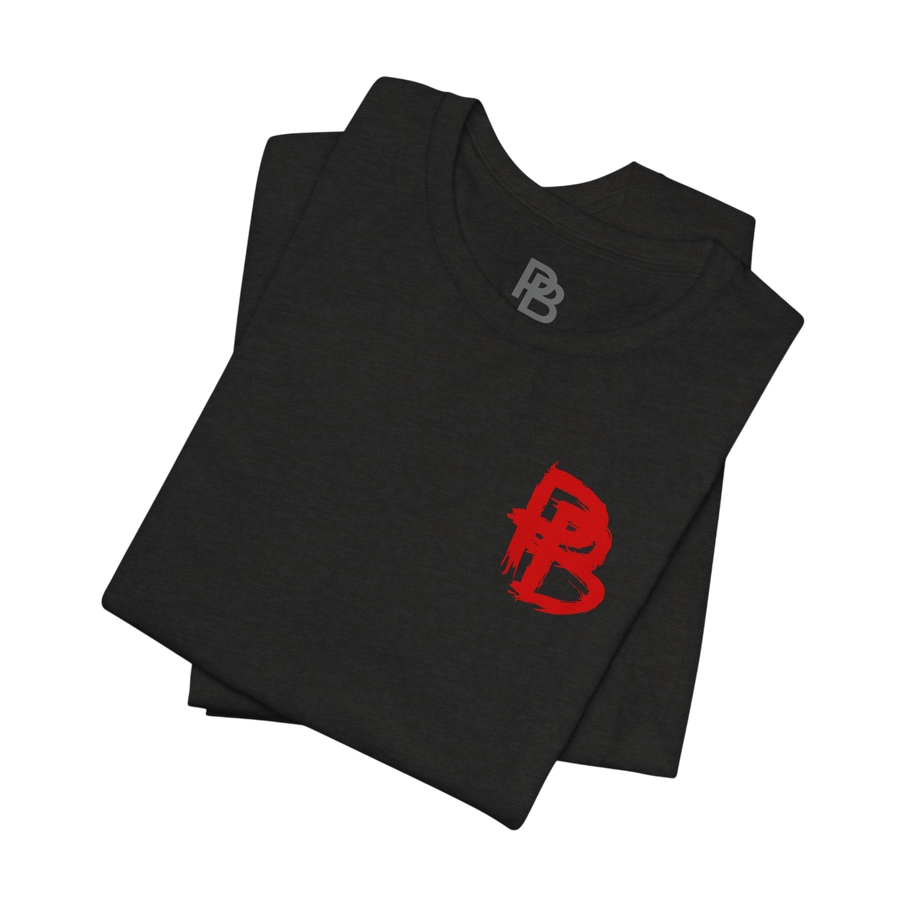 Black skull graphic T-shirt from Printify, featuring bold design on a comfortable casual tee.