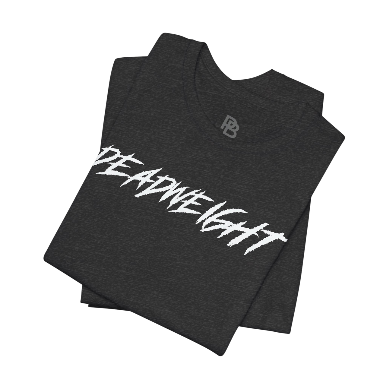 Black Lift It or Be Buried weightlifting T-shirt by Deadweight, featuring bold white text and athletic fit for gym wear.
