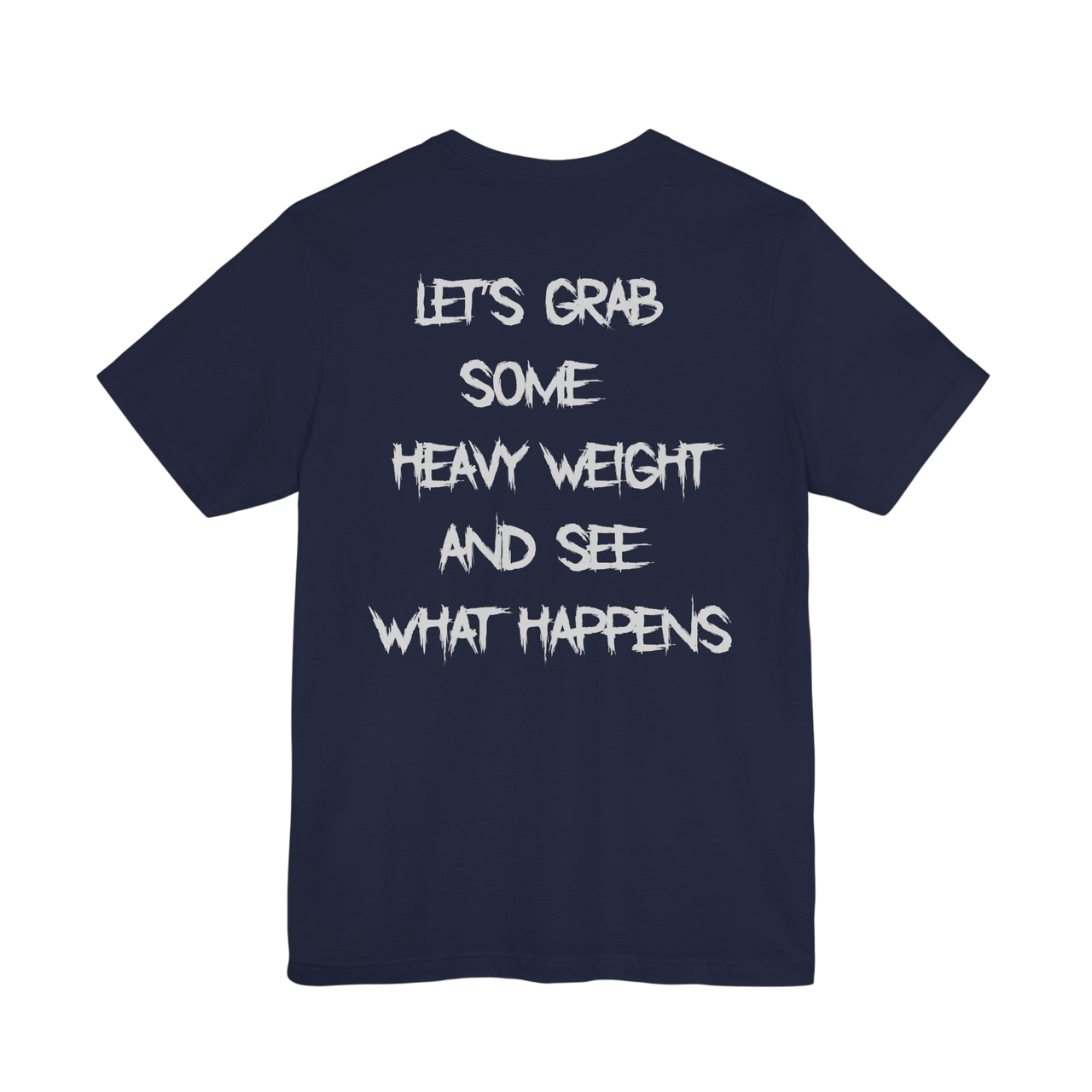 Heavy weight motivational gym T-shirt by Printify, featuring bold print design for workout and fitness motivation.
