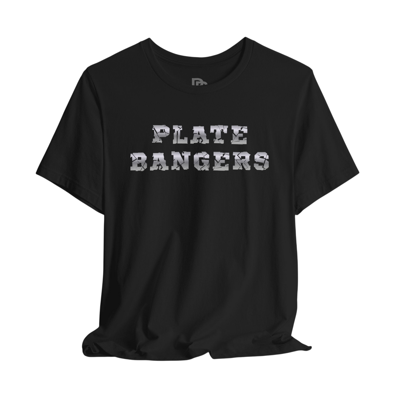 Black T-shirt with inspirational graphic text "Built From What Tried to Break Me" by Printify, casual graphic tee for motivation.