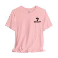 Black Deadweight Skull Graphic T-Shirt by Printify featuring a bold skull design on soft cotton fabric.