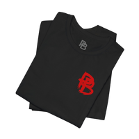 Black T-shirt with skull graphic and 