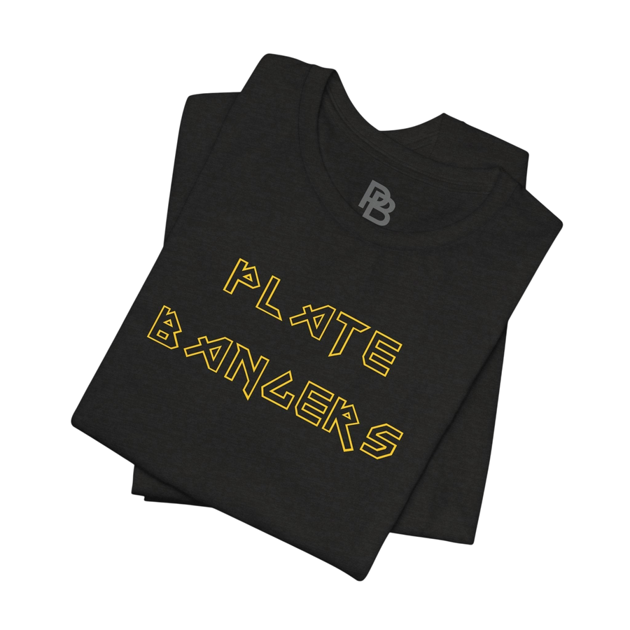 Black Break the Mold Weightlifting Gym T-Shirt by Printify featuring bold graphic design for fitness enthusiasts.