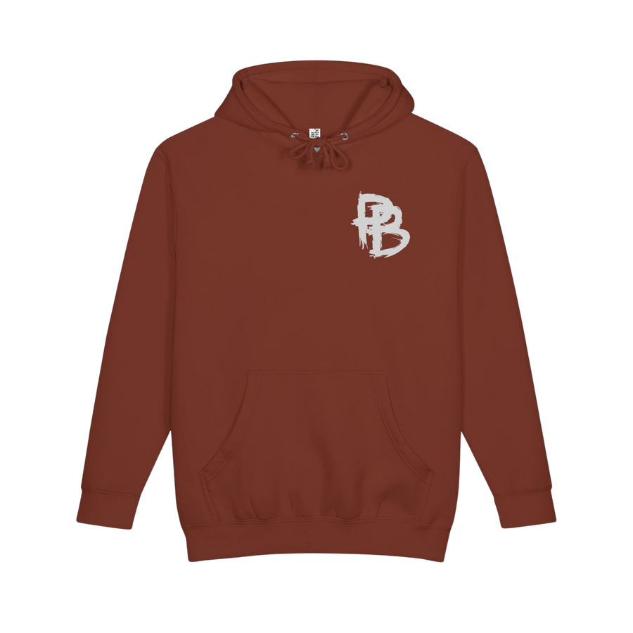 Heavy weight minimal gym hoodie by Printify, navy pullover with a simple, clean design, ideal for workout and casual wear.