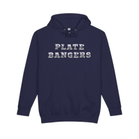 Gray Plate Bangers hoodie with 
