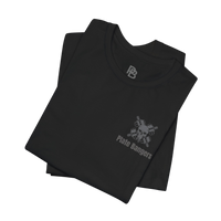 Black Blood, Sweat & Respect weightlifting T-shirt by Printify with bold printed text on front, casual fit, and short sleeves.
