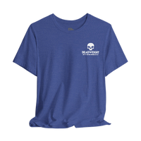 Black Deadweight Skull graphic T-shirt from Printify featuring a bold skull design on the front.