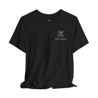 Black Blood, Sweat & Respect weightlifting T-shirt by Printify featuring bold printed text on front for gym and workout wear.