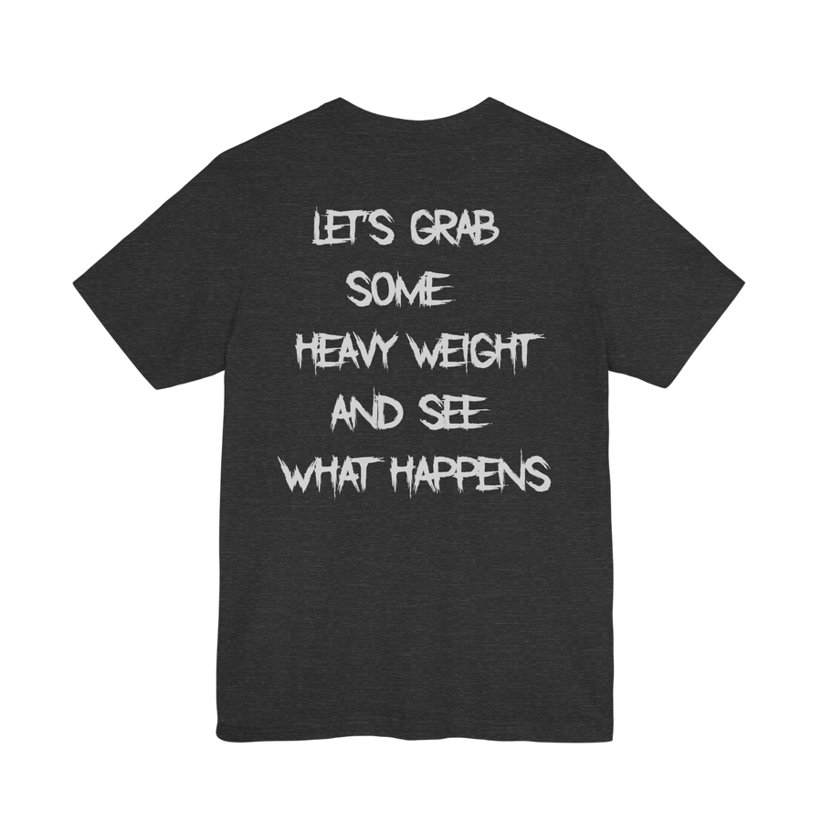 Heavy weight motivational gym T-shirt by Printify, featuring bold design and comfortable fit for workout and fitness enthusiasts.
