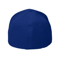 DailyThreadCo. blue structured FlexFit baseball cap with a closed back and six-panel design.