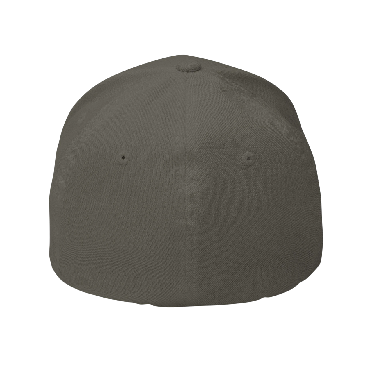 DailyThreadCo. structured six-panel FlexFit cap in dark twill fabric with embroidered eyelets and a curved visor.